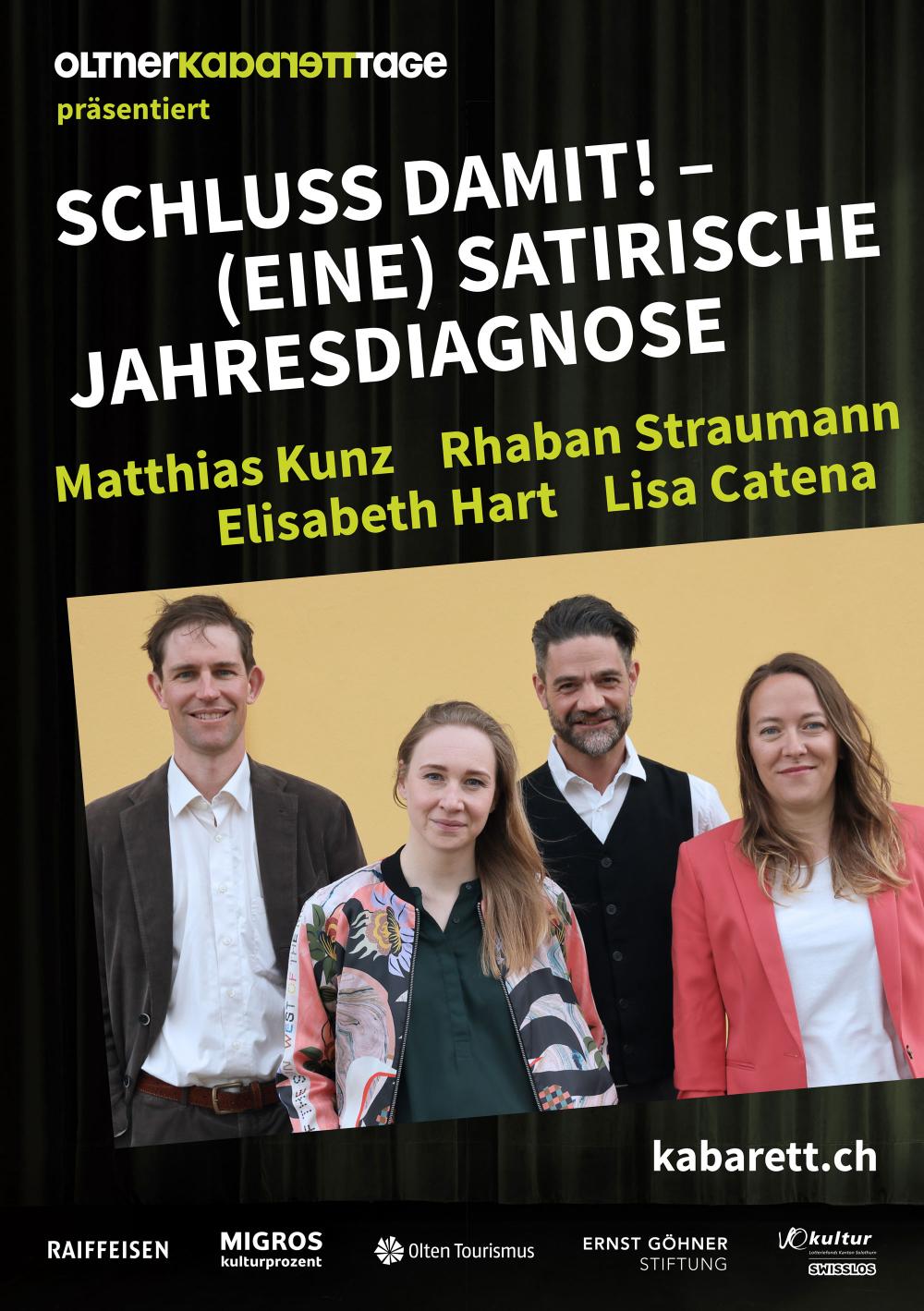 Schluss Dam!t - Eine satirische Jahresdiagnose Schluss Dam!t - Eine satirische Jahresdiagnose